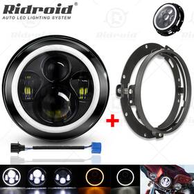 Td7y001zj001 Ridroid 7 Inch Led Headlight And Bracket Mounting Ring For Harley-davidson Street Glide Flhx