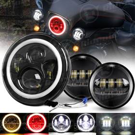 Td7y0020wd0004 Ridroid 7 Inch Led Headlight 4.5 Passing Lights For Harley Davidso Electra Glide Road King