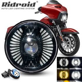 Td7y0024 Ridroid 7 Inch Led Headlight Hi/lo Drl Turn Signal Projector For Honda Cb 150 550 750 900