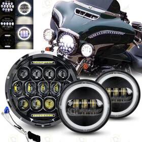 Td7y003wd002 Ridroid 7 Inch Led Headlight Passing Lights For Harley-davidson Electra Glide Ultra Classic