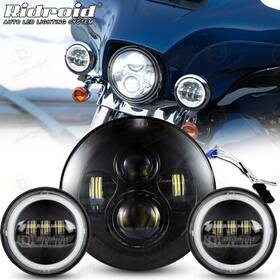Td7y008wd002 Ridroid 7 Inch Led Headlight Passing Lights For Harley Davidson Heritage Softail Classic