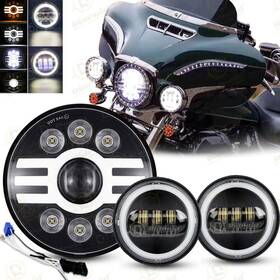 Td7y12wd002 Ridroid 7 Inch Led Headlight Passing Lights For Harley-davidson Electra Glide Ultra Classic