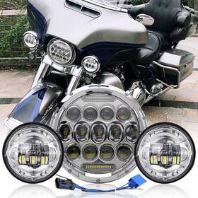 Top-7y09-wd03 Ridroid 7 Inch Led Headlight 4.5 Fog Lights For Yamaha V-star Xvs 650 950 1100 1300