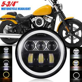 Top-td5y0007 Ridroid Dot 5-3/4 Inch 5.75 Led Headlight Drl Hi-lo For Harley-davidson Iron 883 Xl883n
