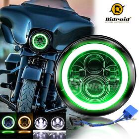 Top-td7y0018 Ridroid Green 7 Inch Led Headlight Hi/lo Projector For Harley-davidson Street Glide Flhx