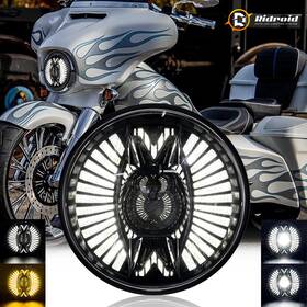 Top-td7y0024 Ridroid 7 Inch Led Headlight Projector Drl Hi/lo For Harley-davidson Street Glide Flhx