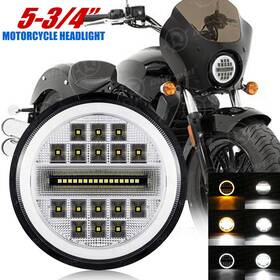 Toptd5y0008 Ridroid 5-3/4 Inch 5.75 Led Sealed Headlight Drl For Harley-davidson Dyna Wide Glide Fxdwg