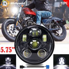 Vp-led-5y02-1 Ridroid 1x Dot 5-3/4 Inch 5.75 Led Headlight H4 High&low Beam For Sportster Xl 883 1200 Dyna