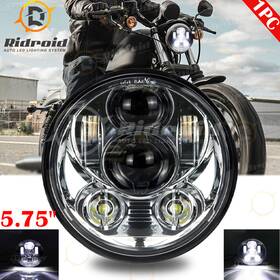 Vp-led-5y03-1 Ridroid 5.75 Inch 5 3/4 Led Headlight Hi-lo Projector For Harley Dyna Sportster Motorcycle