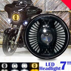 Vp-led-7y02-1 Ridroid 1x Chrome 7 Inch Led Headlight H4 Drl&turn For Harley-davidson Softail Deluxe Flstn