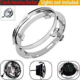 Zj7c0002 Ridroid 7 Inch Harley Motorcycle Led Headlight Mounting Bracket Ring Holder Adapter