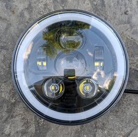 Blv1-7hl-blk Rogue Rider Industries 7 Inch Blazemaker V1 Halo Led Headlight For Harley Touring