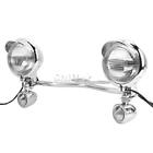 Sft01346 Chrome Fog Passing Turn Signals Head Light Bar Kit For