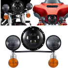 Sft03533 Black Led Headlight Passing Light Turn Signals For Kawasaki Vulcan