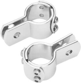 22-125 Show Chrome Highway Bar Mini Driving Light Clamps 1-1/4 Inch