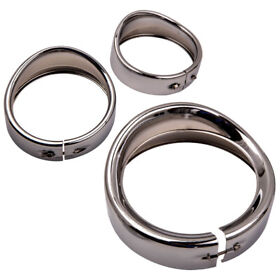 Xnh01y Silver 7inch Headlight Trim Ring And 4 1/2inch Fog Light For Harley Touring
