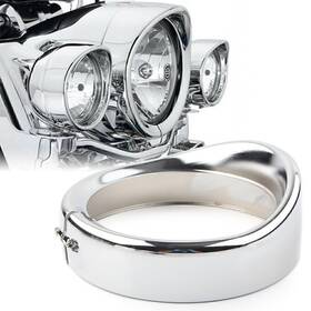 Successsss 232145260722 7 Inch Headlight Passing Light Lamp Decorate Trim Ring Visor Cover Chrome For Harley