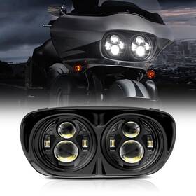 Sup-light 692090441247 5.75 Inch Dual Led Headlight For Harley Touring Road Glide 1998-2013 Motorcycle
