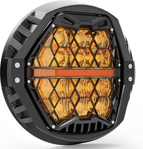 2014-current Sup-light 692090994354 For Harley Electra Glide Road King Street Led Headlight With Yellow Cover Drl