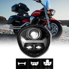 Sup-light 717931381787 Dot 120w Led Headlight Drl For Yamaha V Star 1300 Tourer Deluxe Xvs1300 A Ct Ctf