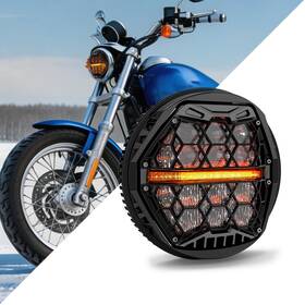 Sup-light 754137410866 5.75 Inch Led Headlight Hi-lo Drl Beam Plug&play For Harley Dyna Super Glide Fxd