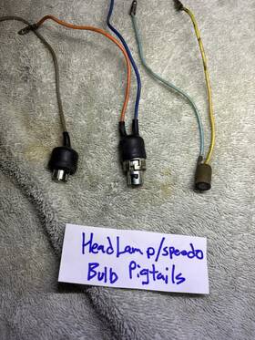 36330-02610 Suzuki 1967 B100p Headlamp Housing Bulb Pigtails-neutral-high Beam-illumination