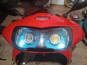 123456 Tcmt Brand New Never Used 98 Cbr 900 Fairings Red And Black With Led Projector Lights