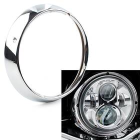 Threettt 550749573568 1 Pcs 7 Inch Chrome Head Light Headlamp Trim Ring Cover Fit Harley Touring Road King