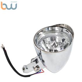 Bw205296th Tinvhy 12v Motorcycle Chrome Visor Headlight Lamp For Bobber Chopper Dyna