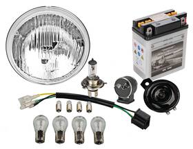 5-169 Tvs H4 12v Conversion Kit For Yamaha Xt500 Battery Relay Horn Headlight