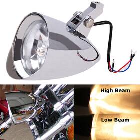 2166hlo27o2a Twom 4.5 Inch Chrome Bullet Headlight For Harley Sportster Xl Dyna Softail Chopper Bobber