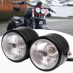 2166hlo27o5b Twom Universal Motorcycle Twin Headlight Double Dual Lamp Dirt Bike Street Fighter Us