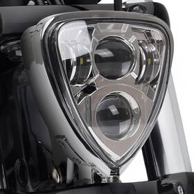 Mallb166hloo27oo1oox Twom Triangle Motorcycle Led Headlight Headlamp Bottom Mount Universal For Harley Usa