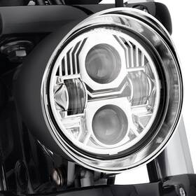 Mallb166hlooo27ooo9zb-1f Twom For Harley Bobber Chopper Dyna Wide Glide Led Visor Bullet Headlight Lamp Front