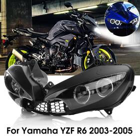 Mallymooo11oo8-3 Twom Front Headlight Headlamp Assembly For Yamaha Yzf R6 R600 2003-05 And R6s 06-09