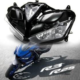 Tw-ym011011 Twom Black Front Headlight Headlamp Assembly For Yamaha Yzf-r3 Yzf-r25 2013 2014-2018