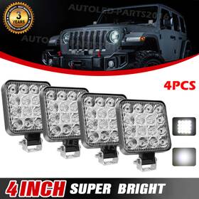 9632t-cp-4 Uni-shine 4pcs 4inch Led Work Light Bar Spot Pods Fog Lamp Offroad Driving Truck Suv Atv
