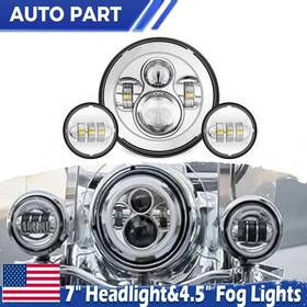 Hwkb000281 Universalautoparts168 Fit For Harley Davidson Touring Road King 7 Inch Led Drl Headlight And Passing Lights