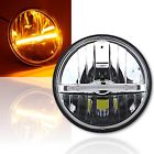 Up-31259-harley-headlamp-moto-bike-chopper-each Octane Lighting Led Motorcycle Glass Headlight Amber Drl 664979120086