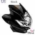 Us-ym-025 Unbranded Universal Streetfighter Headlight Demon Fairing Black For Kawasaki Ktm Suzuki
