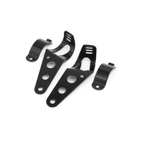 Uxcell 602451402688 2pcs Black Universal Motorcycle Headlight Brackets Fits 30mm-43mm Fork Tubes