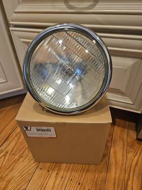 33-1149 V-twin Manufacturing Cycle Ray 6 Volt Headlamp For Harley Knuckle Pan Flathead By Part