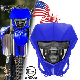 Ok-421-kk Vacaauto Led Headlight Hi/lo With Drl Blue Fairing For Yamaha Wr450f Wr250f 2013-2023