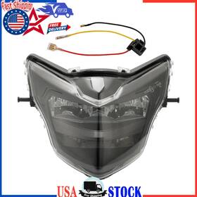 M513-a100-smk Vipjq Headlamp Headlight Guard Protector Grill Led Smoke Fits For Yamaha Lc135 V2-v6