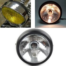 Waterttth 636432467212 Motorcycle 5.75 Inch Retro Front Headlight Fit Harley Dyna Fxdl Softai Sportster New