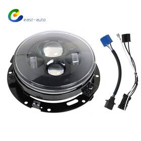 Ea998706su Wflnhb For Dyna Heritage Softail Adapter Mount 7 Inch 70w Led Projector Black Headlight