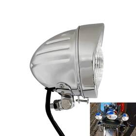 Wind Mozura Wm-1002-chrome/clear-fba Retro 4.5 Inch Motorcycle Headlights With Visor 1002-chrome/clear Lens