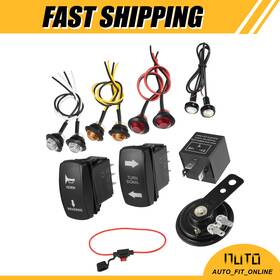 X Autohaux 723115155860 Street Legal Kit For Atv Utv Turn Signal Light Rocker Switch Horn Flasher Relay