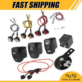 X Autohaux 723115155877 Universal Street Legal Kit Motorcycle Atv Utv Turn Signal Light Rocker Switch