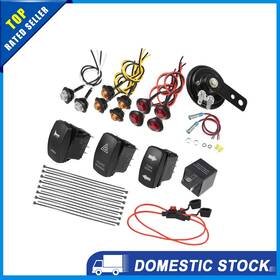 X Autohaux 726215855326 Universal Street Legal Kit Atv Turn Signal Led Light Rocker Switch Pack Of 3